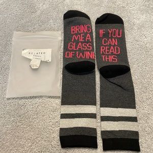 If You Can Read This Bring Me A Glass Of Wine Sock